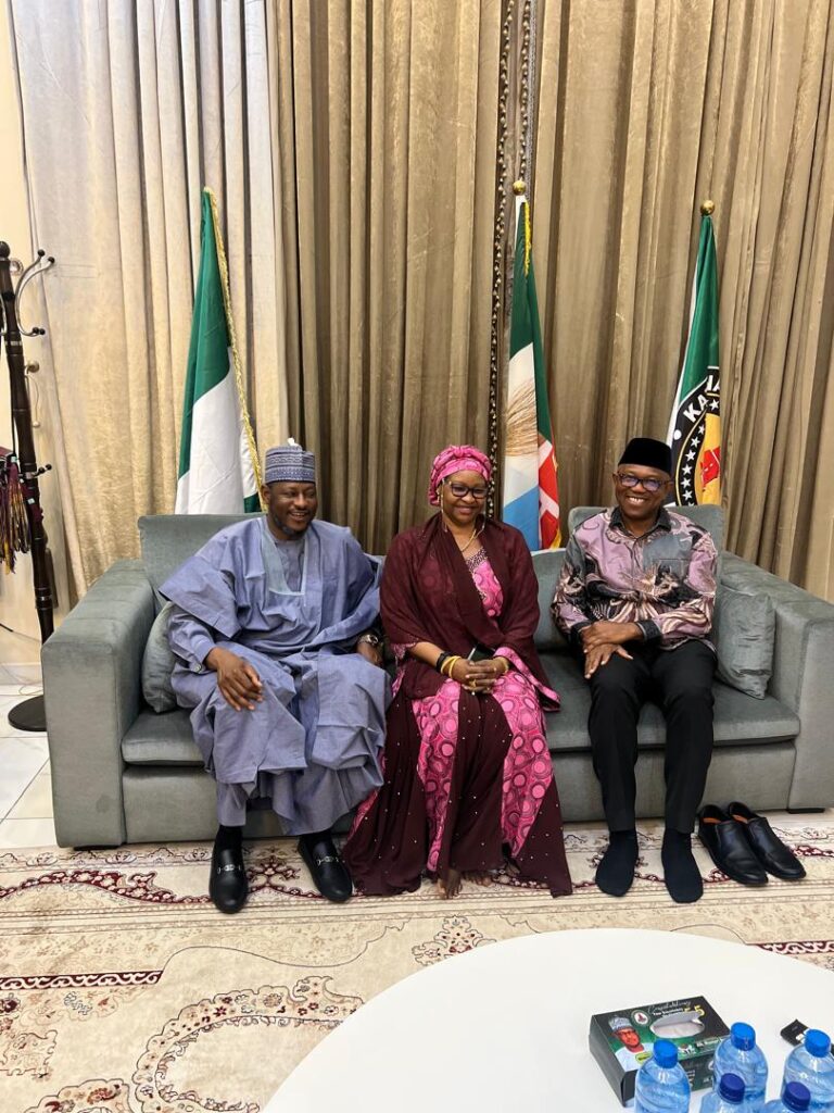 Governor Radda Loses Mother: Photos - Peter Obi makes solemn visit to Katsina to pay 'sincere' condolences
