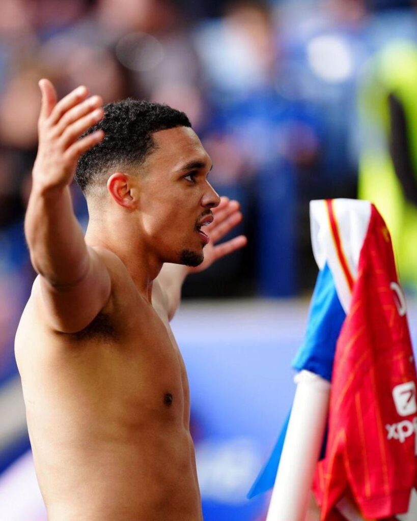 Premier League 2024/25: Leicester 0-1 Liverpool - Photos of Trent Alexander-Arnold's wild celebration after scoring winner
