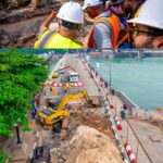 Lagos State: Photos – Sanwo-Olu assesses ongoing repair works  at Independence Bridge, apologizes for ‘severe traffic congestion’