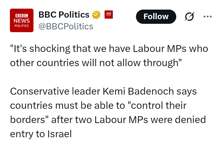 United Kingdom: 'It's disgraceful Kemi Badenoch is cheerleading another country for detaining and deporting two British MPs' - Lammy