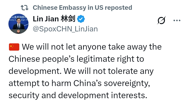 Trump Tariffs: 'China will continue to take resolute and strong measures to safeguard our legitimate rights and interests' - Lin Jian