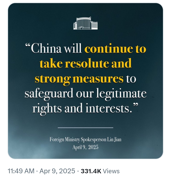Trump Tariffs: 'China will continue to take resolute and strong measures to safeguard our legitimate rights and interests' - Lin Jian