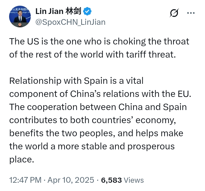 Trump Tariffs: 'The US choking the throat of the rest of the world with tariff threat' - China