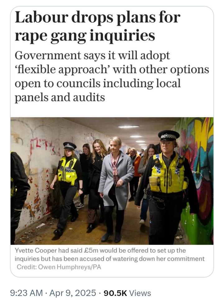 United Kingdom: Kemi Badenoch meets with more r*pe gang survivors, set to force a vote on a full statutory inquiry