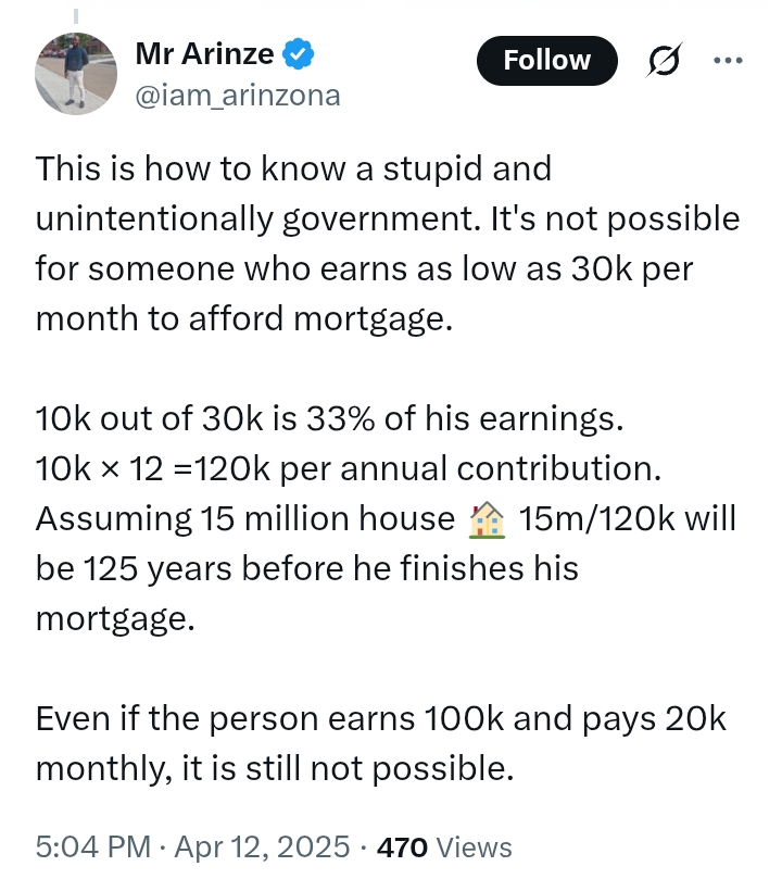 'Anyone earning as low as N30,000 per month will be able to purchase a house' - Housing Minister, Dangiwa