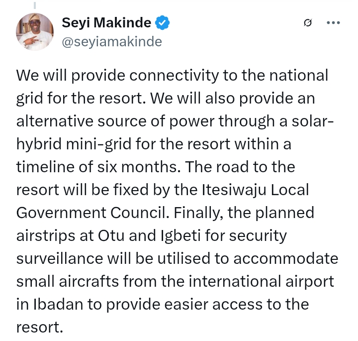 Oyo State: Governor Makinde unveils KAP Film Village and Resort in Igbojaiye