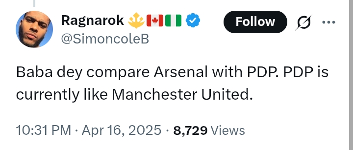 Uefa Champions League 2024/25: Real Madrid 1-2 Arsenal - 'Arsenal just taught us a lesson, Victory is assured when we stand united' - Atiku