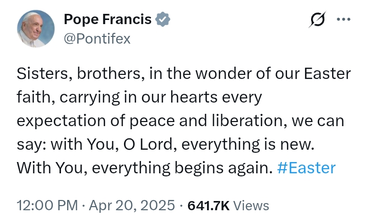 Pope Francis Passes At 88: Leader of Roman Catholic Church dies on Easter Monday