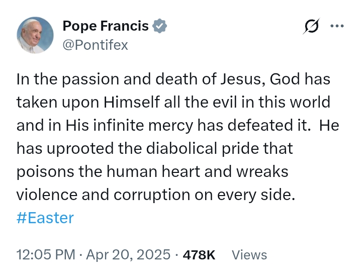 Pope Francis Passes At 88: Leader of Roman Catholic Church dies on Easter Monday
