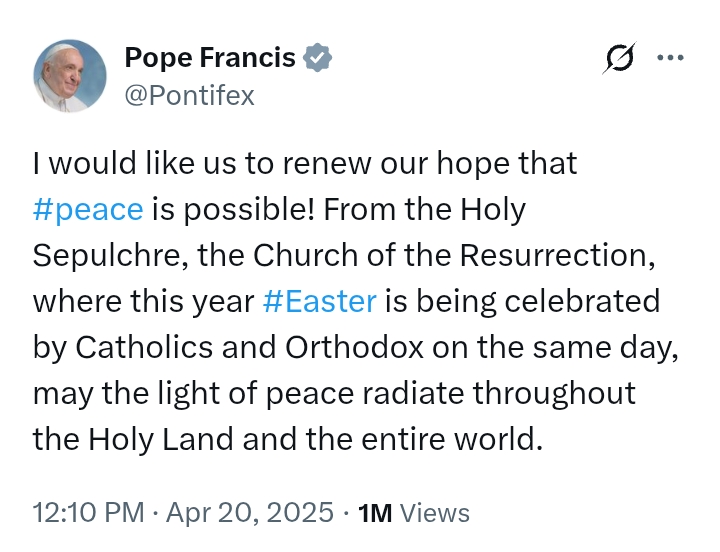 Pope Francis Passes At 88: Leader of Roman Catholic Church dies on Easter Monday