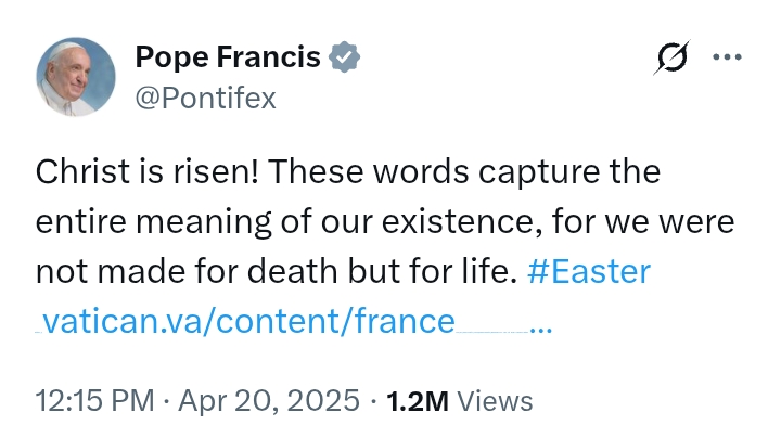Pope Francis Passes At 88: Leader of Roman Catholic Church dies on Easter Monday