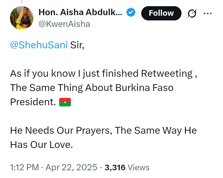 'Burkina Faso President Ibrahim Traore deserves our prayers' - Senator Shehu Sani