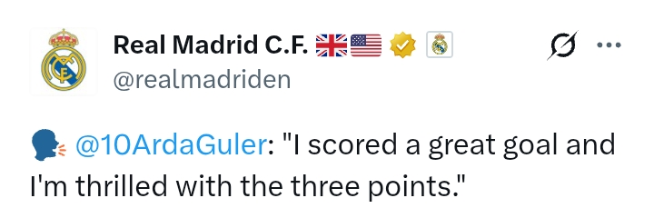 La Liga 2024/25: Getafe 0-1 Real Madrid - Güler's first half goal enough