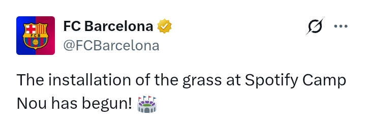 Camp Nou under renovation