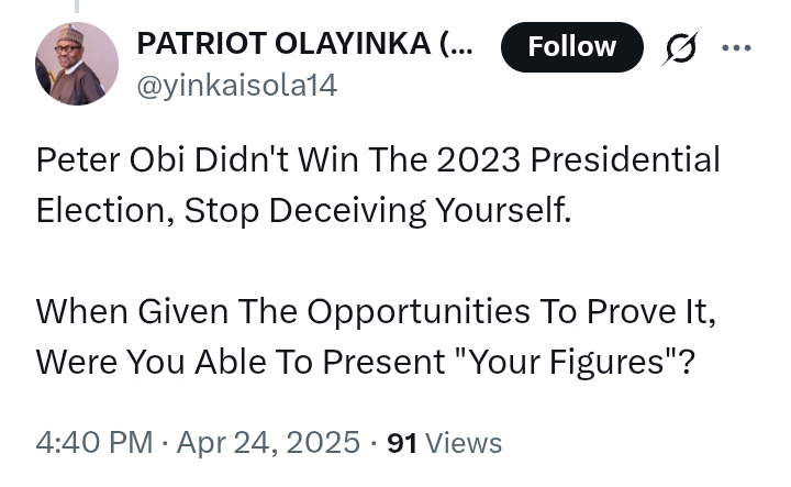 'I don’t have time arguing with you about who won the 2023 election' - Aisha Yesufu