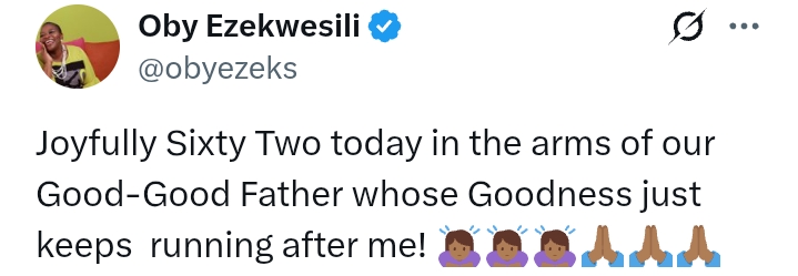 Ezekwesili At 62: 'In the arms of our Good-Good Father'