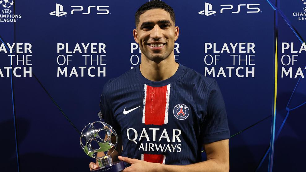 Uefa Champions League 2024/25: PSG 2-1 Arsenal – Hakimi emerge POTM