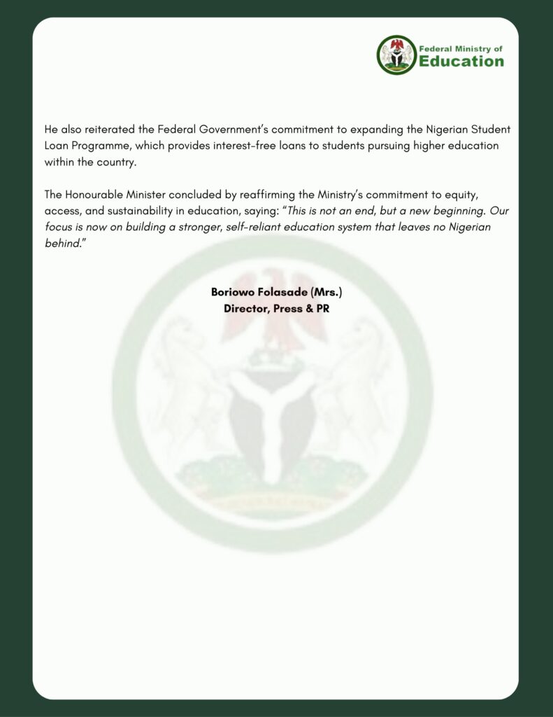 FG discontinues bilateral scholarship to strengthen local education