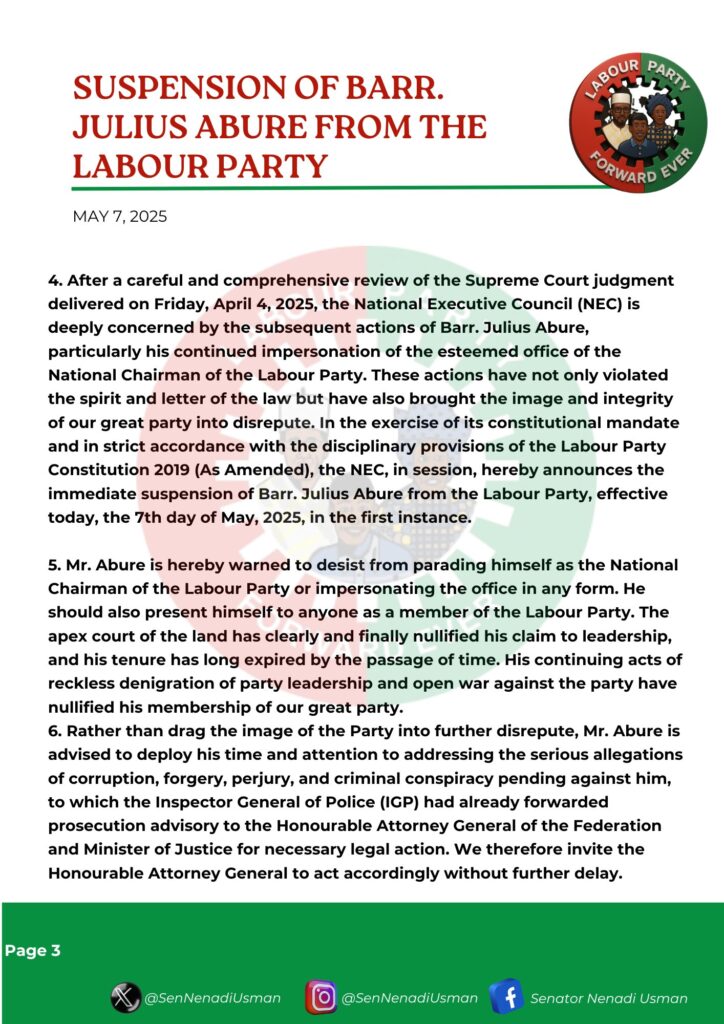 LP Press Statement - 'When others descend into rascality, we must rise with discipline'