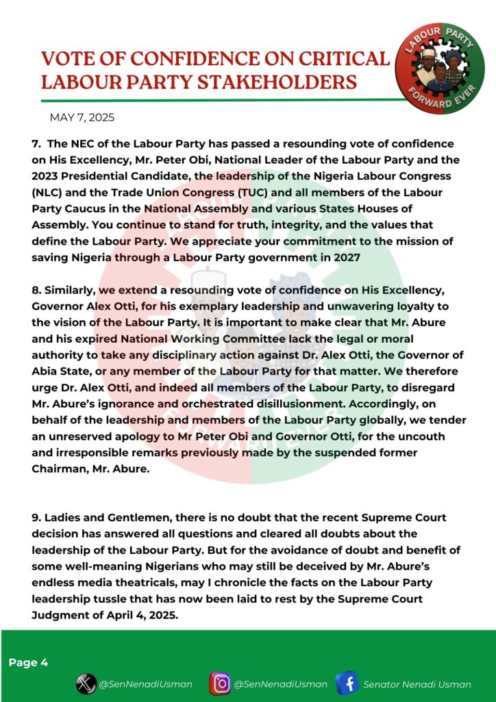 LP Press Statement - 'When others descend into rascality, we must rise with discipline'