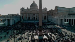 Election Of Pope: Photos - Crowds wait for the smoke which will reveal result of the first Conclave ballot