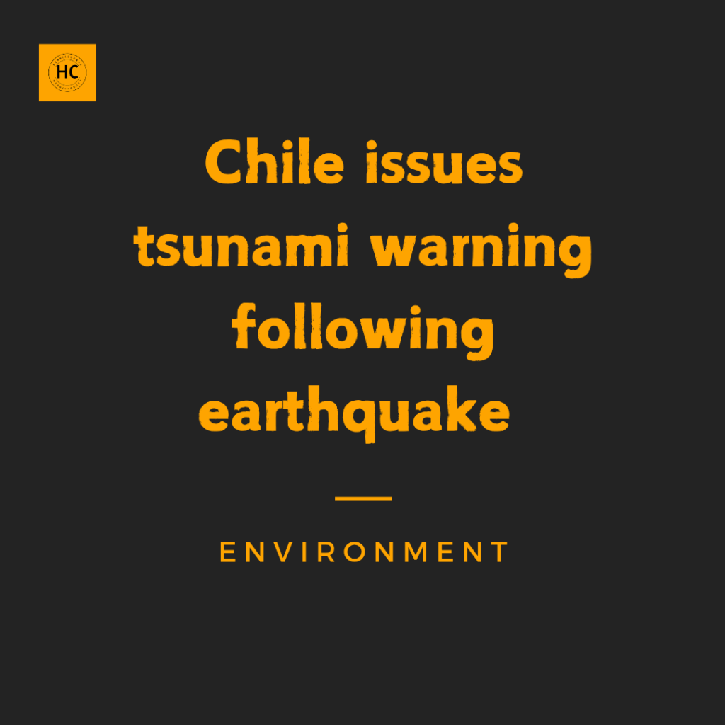 Chile issues tsunami warning following earthquake