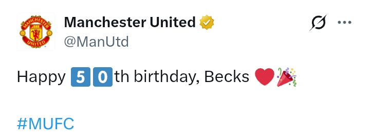 Beckham At 50: 'Happy Birthday Becks' - Manchester United