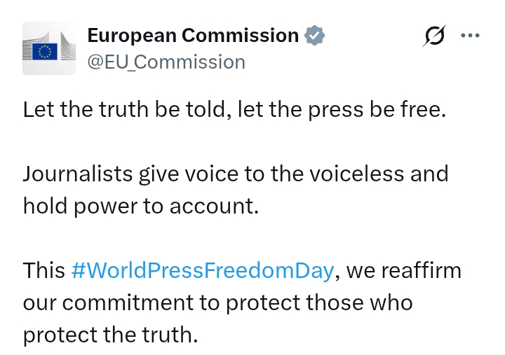 World Press Freedom Day 2025: 'Truth be told, Journalists give voice to the voiceless and hold power to account' - European Commission