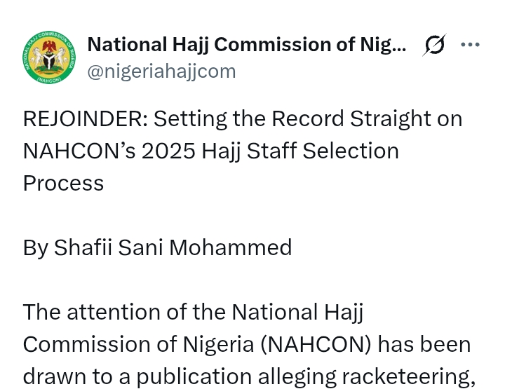 Hajj 2025: ‘Based on disciplinary record not seniority’ – NAHCON sets record straight on staff selection process