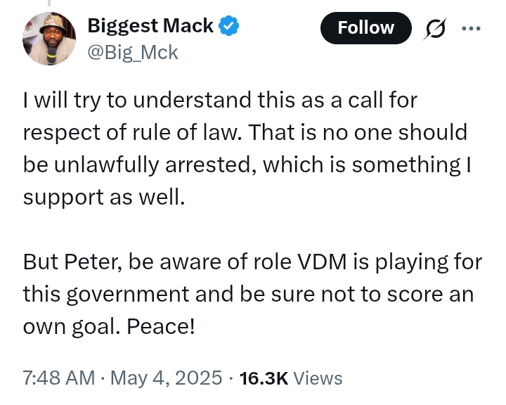 'The arrest of VeryDarkMan resembled an abd*ction due to lack of transparency and civility' - Peter Obi