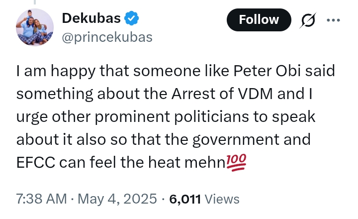 'The arrest of VeryDarkMan resembled an abd*ction due to lack of transparency and civility' - Peter Obi