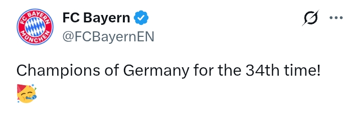 Bundesliga 2024/25: Bayern Munich are Champions of Germany for the 34th time