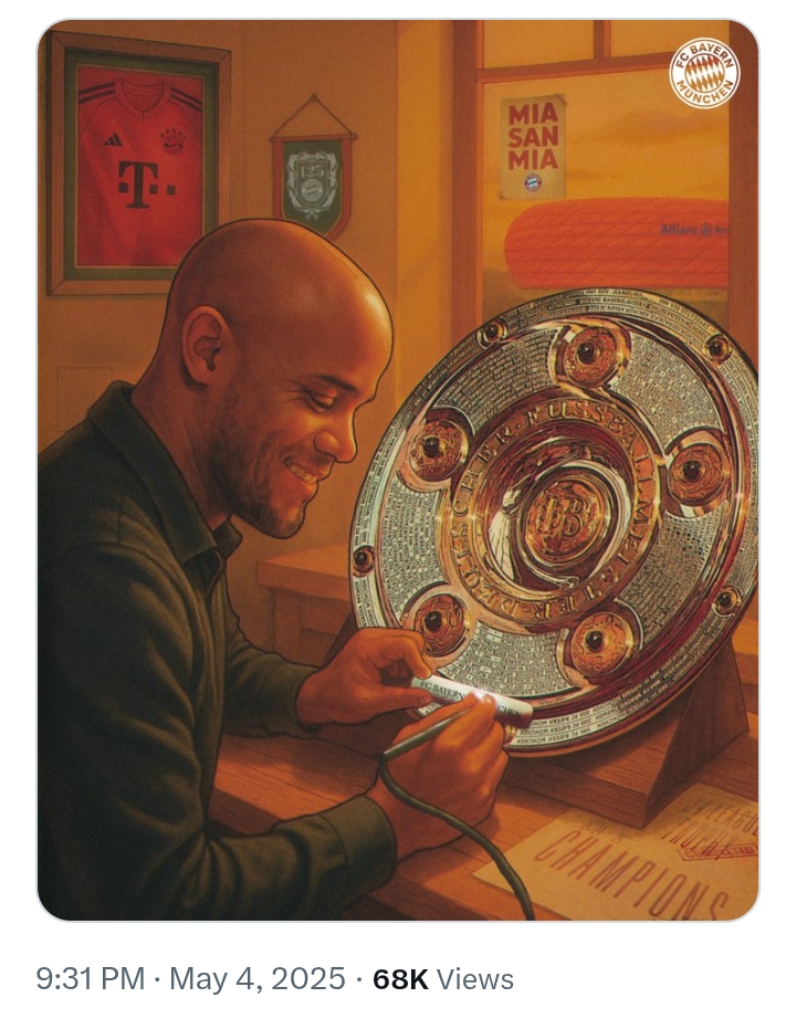 Bundesliga 2024/25: 'You deserve it, Coach Kompany' - Bayern Munich