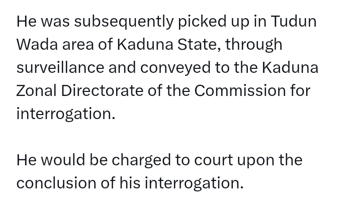 Kaduna State: EFCC arrests content creator for Naira abuse