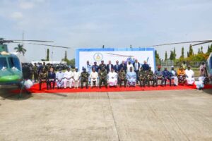 President Tinubu inducts two new Agusta 109 Trekker Helicopters into NAF order of battle