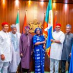 Anambra State Guber 2025: President Tinubu meets APC governorship candidate, Prince Ukachukwu and running mate, Ekwunife