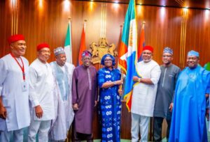 Anambra State Guber 2025: President Tinubu meets APC governorship candidate, Prince Ukachukwu and running mate, Ekwunife