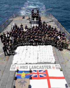 Royal Navy warship capture vessel loaded with dr*gs worth £30m