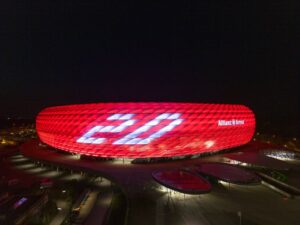 Bayern Munich: Allianz Arena celebrates twenty years with special lighting around Stadium
