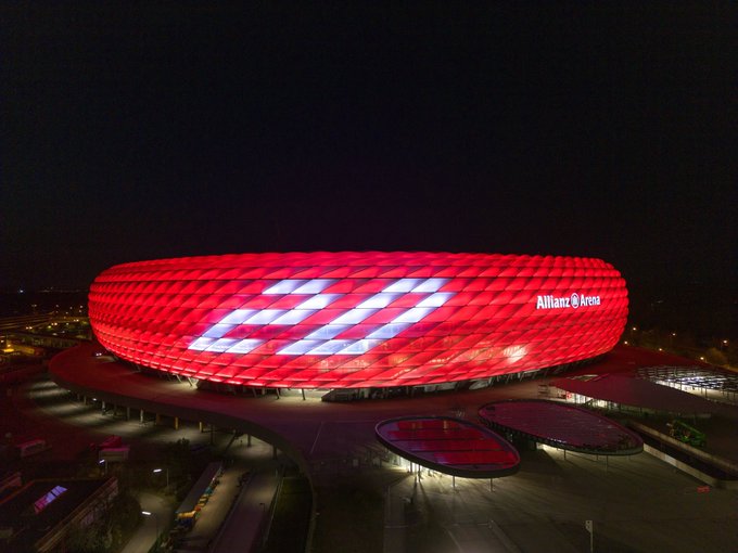 Bayern Munich: Allianz Arena celebrates twenty years with special lighting around Stadium