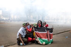 Kenya Protests: Demonstrators clash with men holding clubs