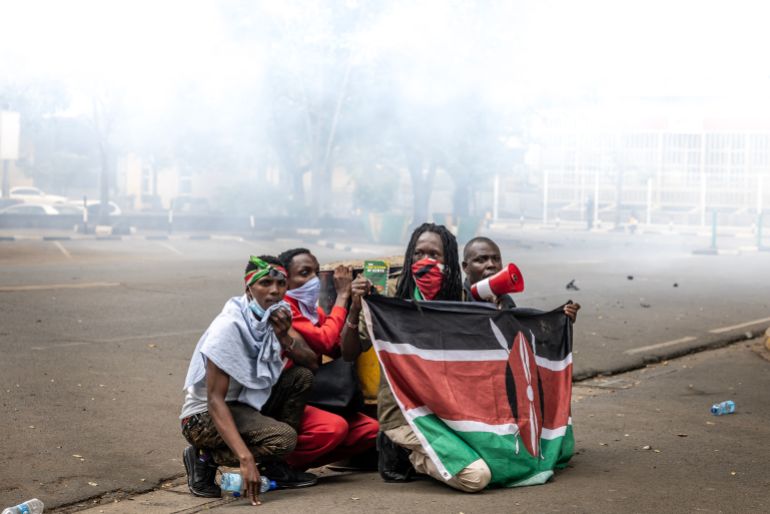 Kenya Protests: Demonstrators clash with men holding clubs