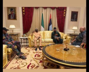 Photos: Governor Adeleke, Davido, visit President Tinubu at his Lagos residence ahead of Sallah celebration