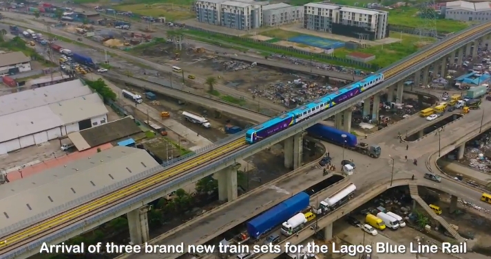 Lagos Blue Line Rail: Governor Sanwo-Olu takes delivery of three brand new train sets of 12 coaches