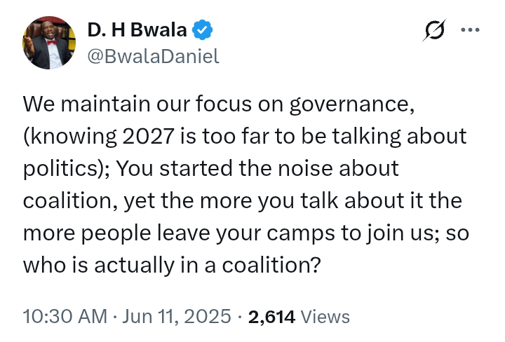 2027 Election: 'You started the noise about coalition, yet people leave your camps to join us' - Presidency