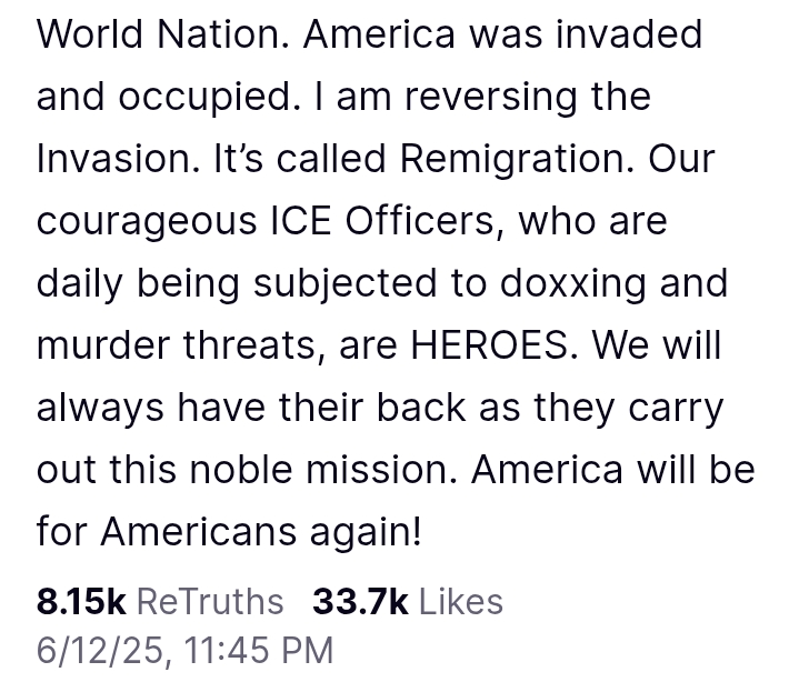 United States: Trump launches 'Remigration' to deport 'illegals and criminals' that 'invaded and occupied' America