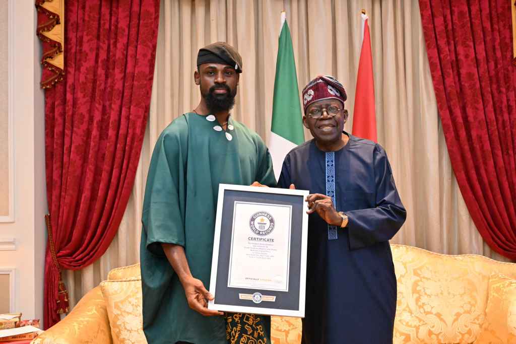 President Tinubu receives Chess player, Tunde Onakoya, at his residence