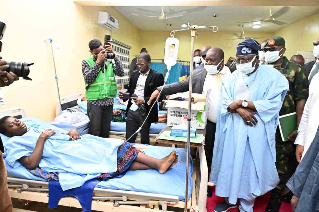Benue State K*llings: Photos – President Tinubu visit victims of attacks in hospital