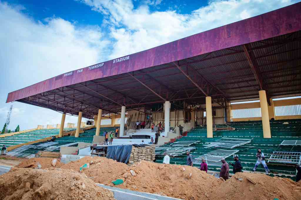 Rwang Pam Township Stadium in Jos being remodelled