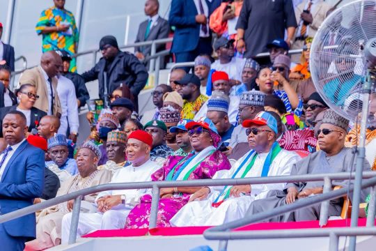 Photos: Ganduje, Shettima, Governors, NASS members received Governor Eno into APC fold